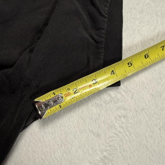 Polo Ralph Lauren Polo Shirt Mens Medium Black Pique Short Sleeve Red Pony Logo - Picture 10 of 10